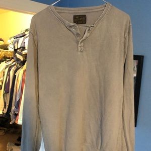Lucky Brand Grey Distressed Henley